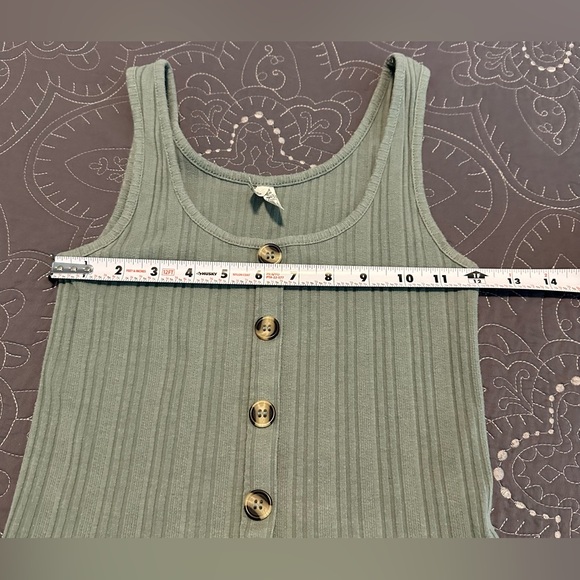 Mudd Juniors Green Ribbed Tank Top Size XS - Picture 6 of 7